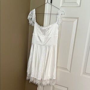 Source Unknown White Lace Midi Dress
